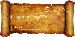 Dengel Árpád névjegykártya